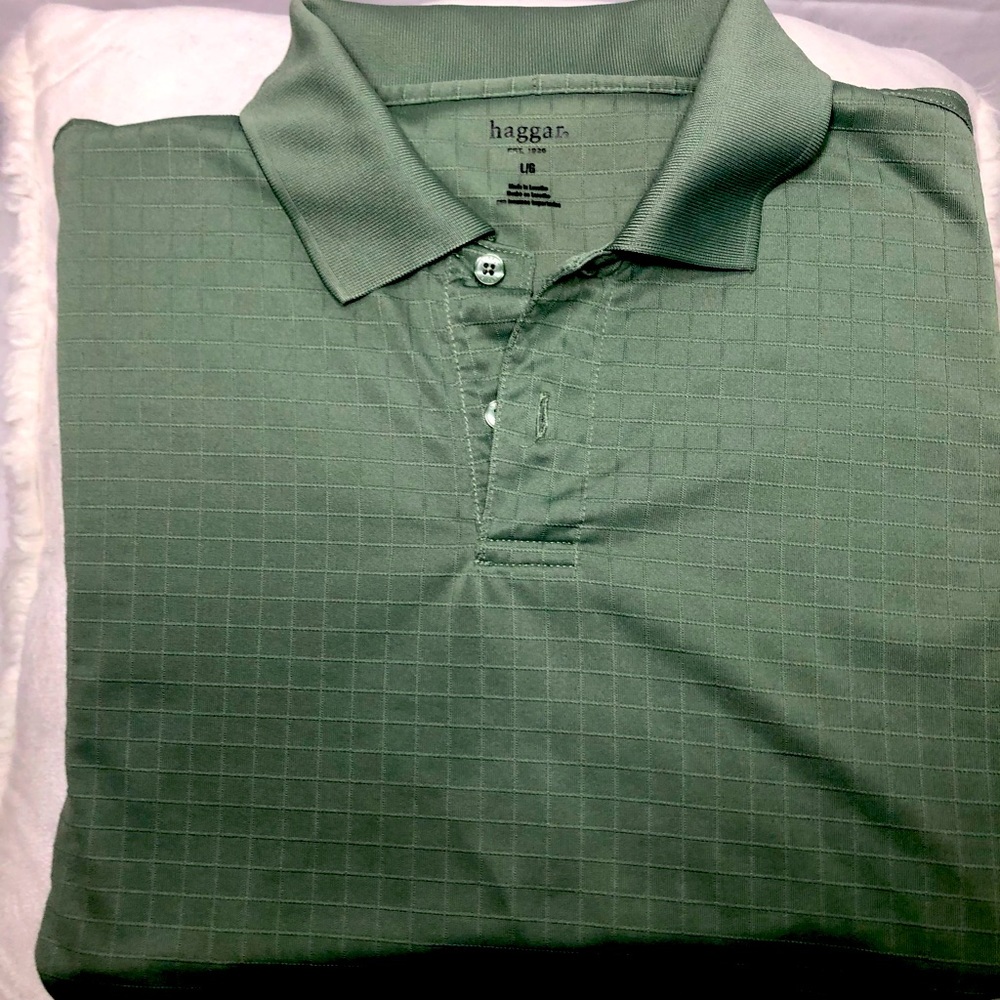 Haggar Forest Green Polo LG